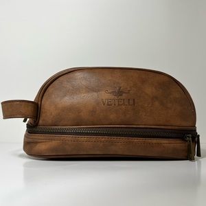 VETELLI Classic Leather Toiletry Bag